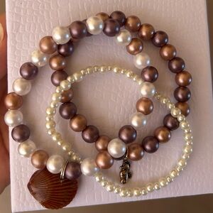 Rustic Rounds Sandstone Bracelet Trio